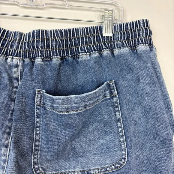 Maurices Pull On Denim Shorts Elastic Waist Comfort Casual‎ Summer Size 18W - Picture 6 of 11